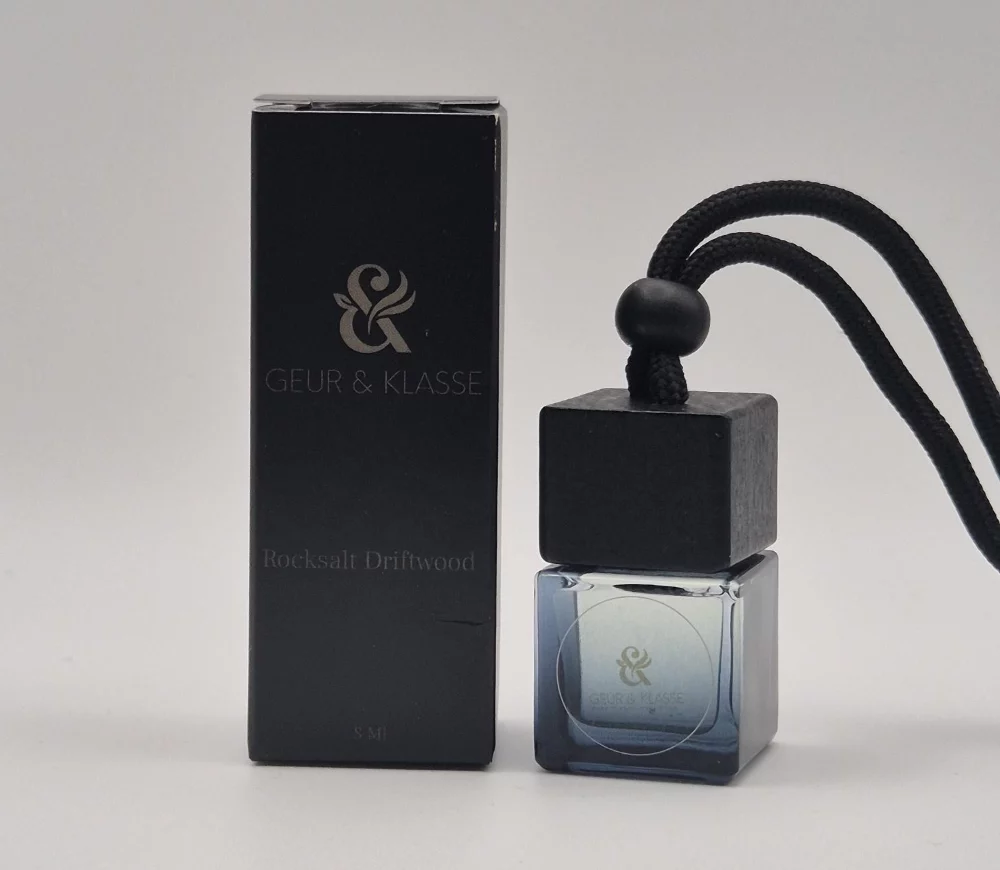 Verpakking autoparfum rocksalt driftwood versie met hanger
