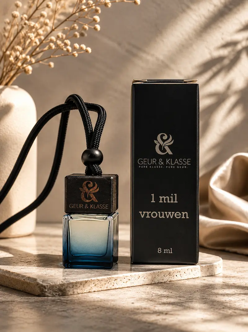 Verpakking met autoparfum 1 mil vrouwen