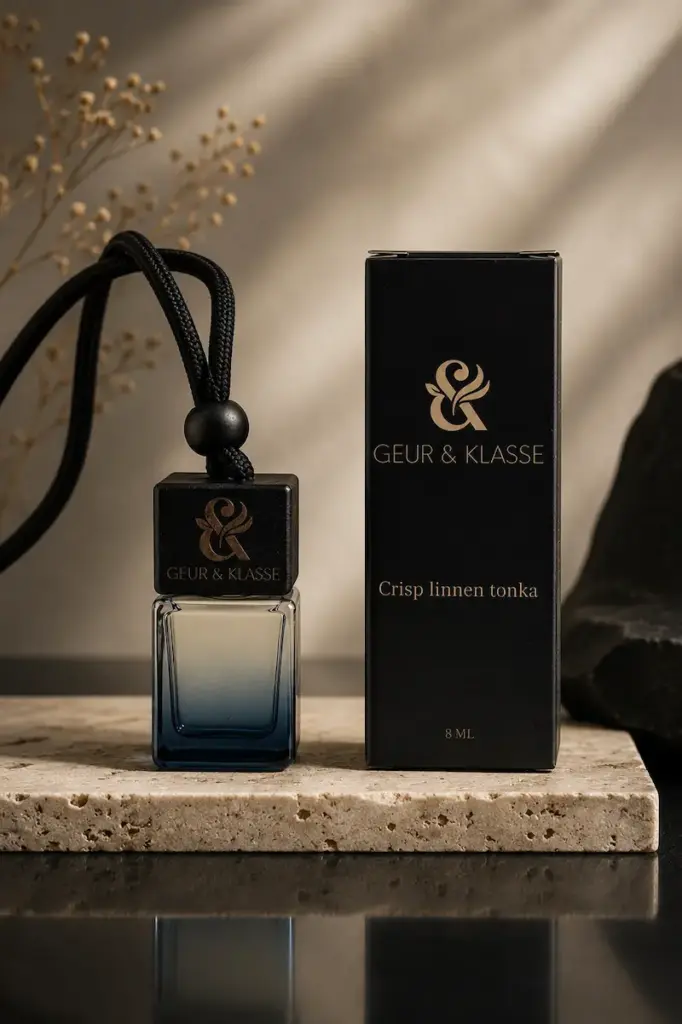 Verpakking Autoparfum Crisp Linnen Tonka