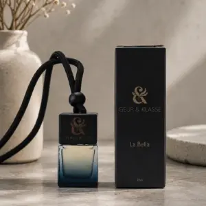 Verpakking Autoparfum La Bella- Vooraanzicht