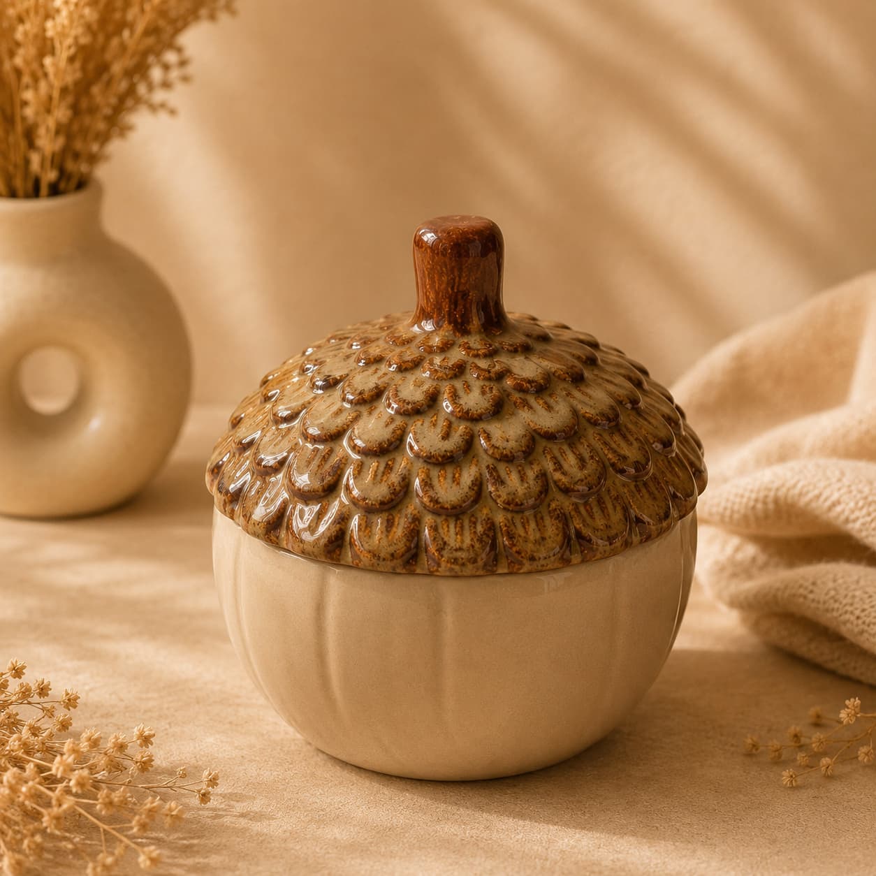 Autumn Acorn – Eikelvormig bakje bruin/beige - Afbeelding 1