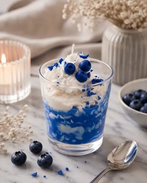 Luxe Blue Velvet Kaars